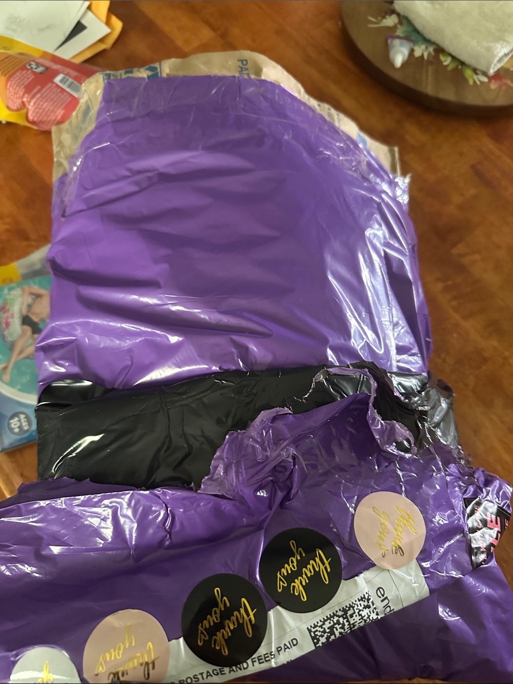 Purple and Black Poly Mailer Pack